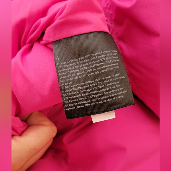 Lululemon💎NWOT💎Wunder Puff Super-Cropped Jacket Goose Down💎Sonic Pink💎Size 4 - Picture 8 of 15